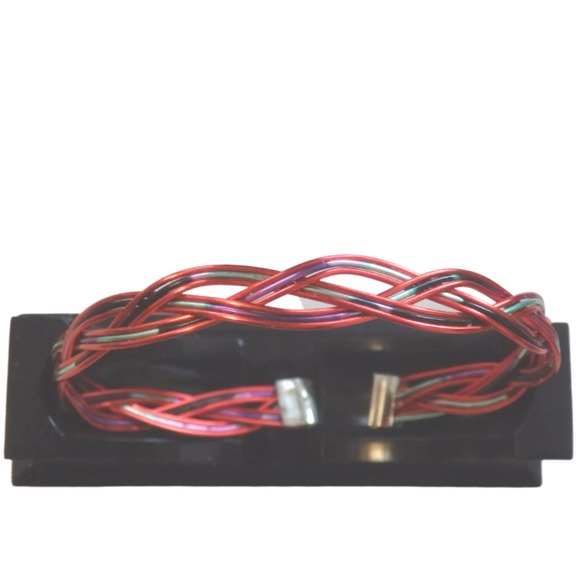 Red and Green Variegated Wire Bracelet 4005 - Picture 4 of 7